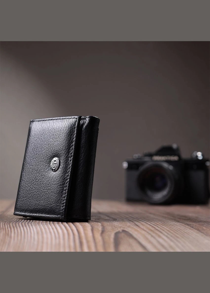Женский кошелек с монетницей из натуральной кожи 22730 Черный st leather (306881691)