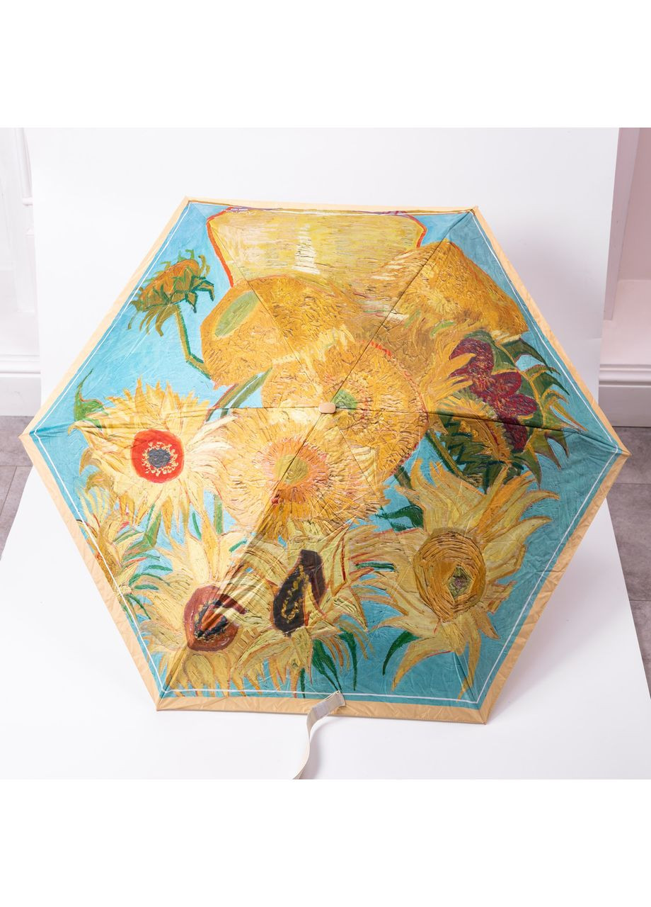 Комбинированный зонт механический ван гога "подсолнухи" прочный надежный из полиэстера диаметр 91 см hp-23-1m Yiwu (369673551)