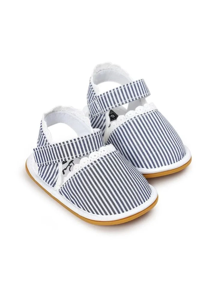 Синие пинетки босоножки для девчонки с мягкой резиновой подошвой Fashion Shoes