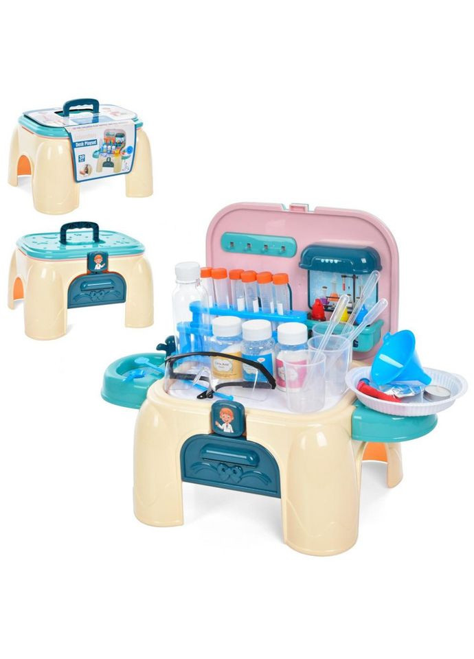 Детский игрушечный набор врача DK666-12D, стаканы, баночки, пробирки. No Brand (362568581)