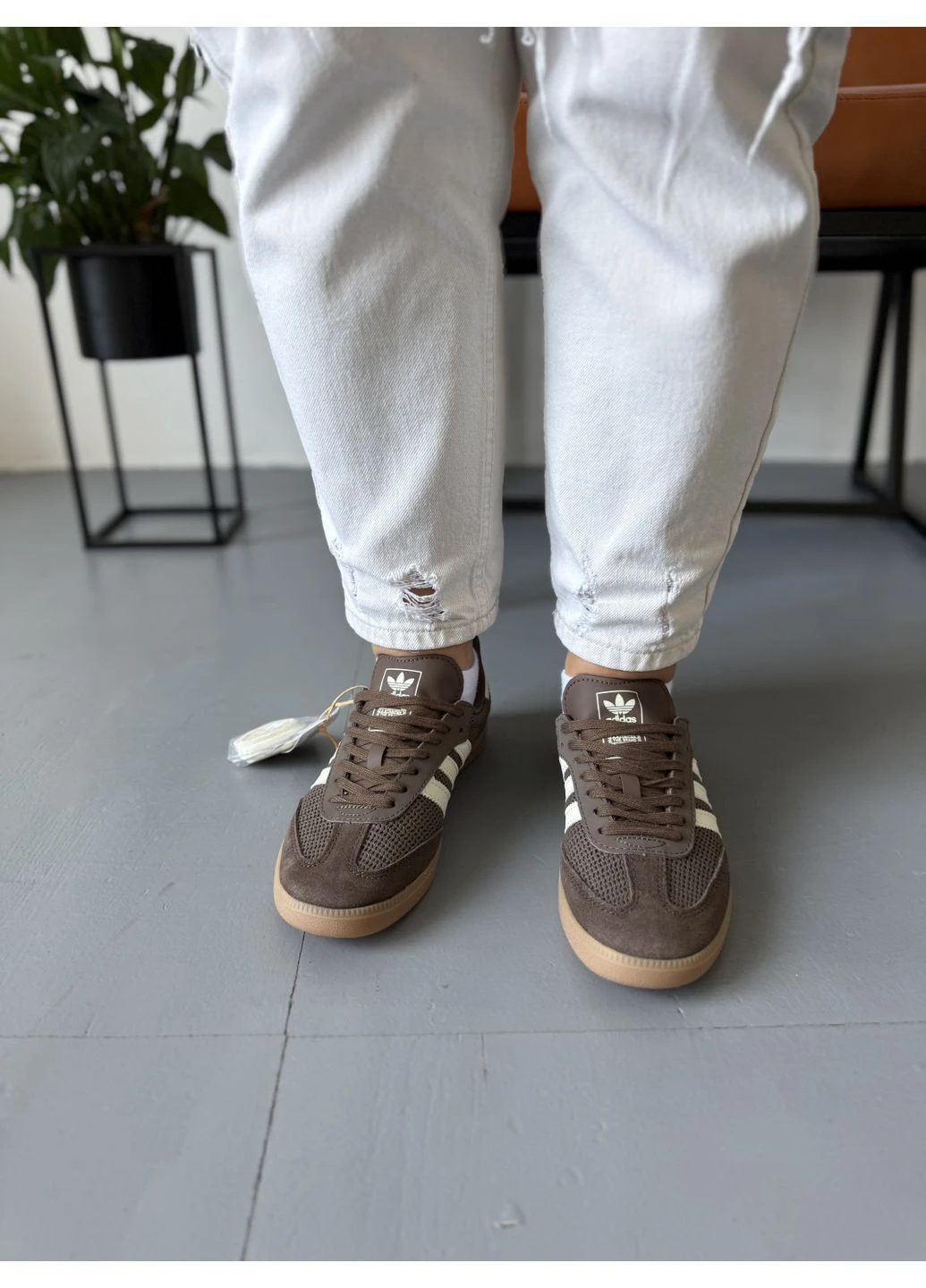 КРОСІВКИ ЖІНОЧІ ADIDAS SAMBA OG CARDBOARD BROWN АДІДАС САМБА КОРИЧНЕВІ No Brand коричневі демісезони (392002050)