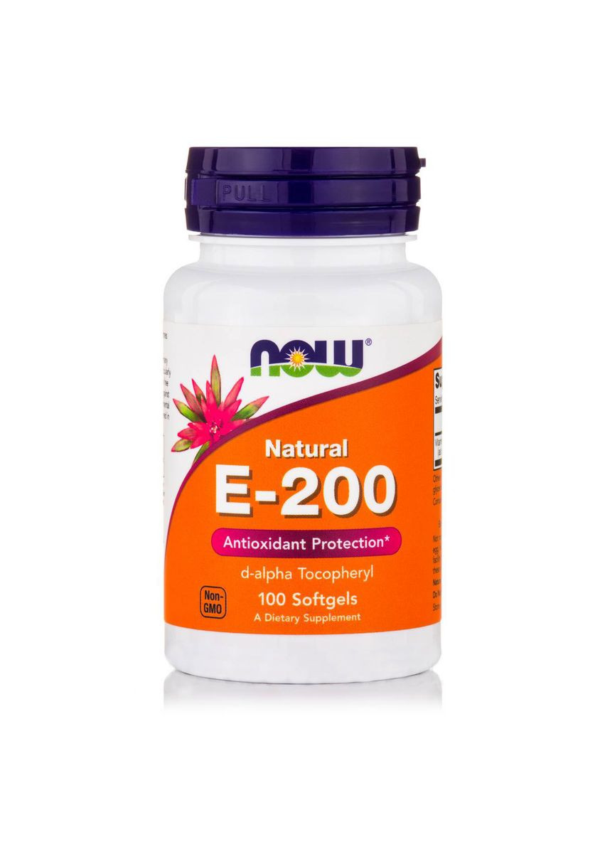 Вітамін E, Е-200,, 100 желатинових капсул Now Foods (326055074)