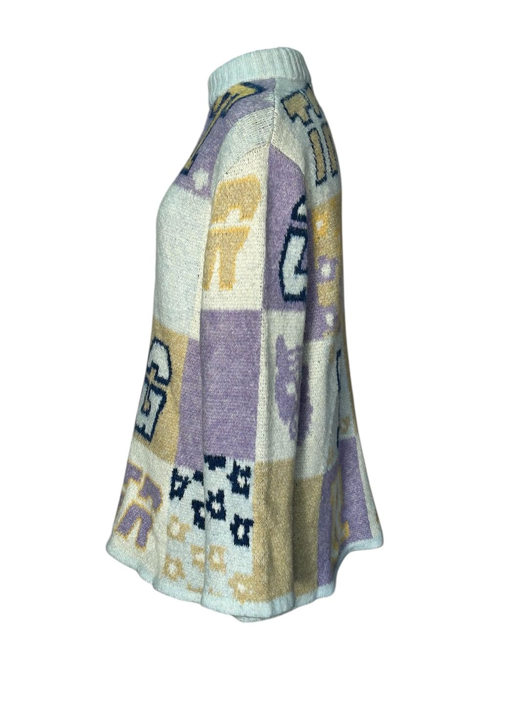 Комбинированный демисезонный свитер оверсайз H&M