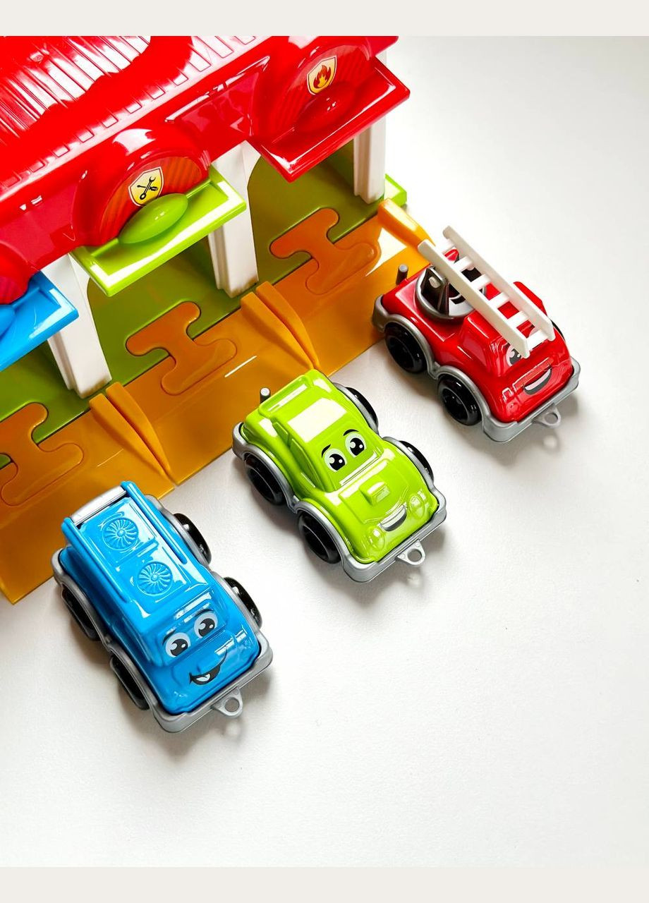 Детский гараж - чемодан 8416 с тремя машинками с пусковым механизмом. Technok Toys (327217421)