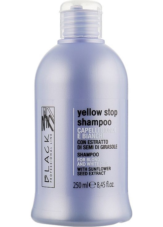 Шампунь против желтизны для седых, осветленных волос - Black Professional Yellow Stop Shampoo 250ml (580765-39227) Black Professional Line (368626789)