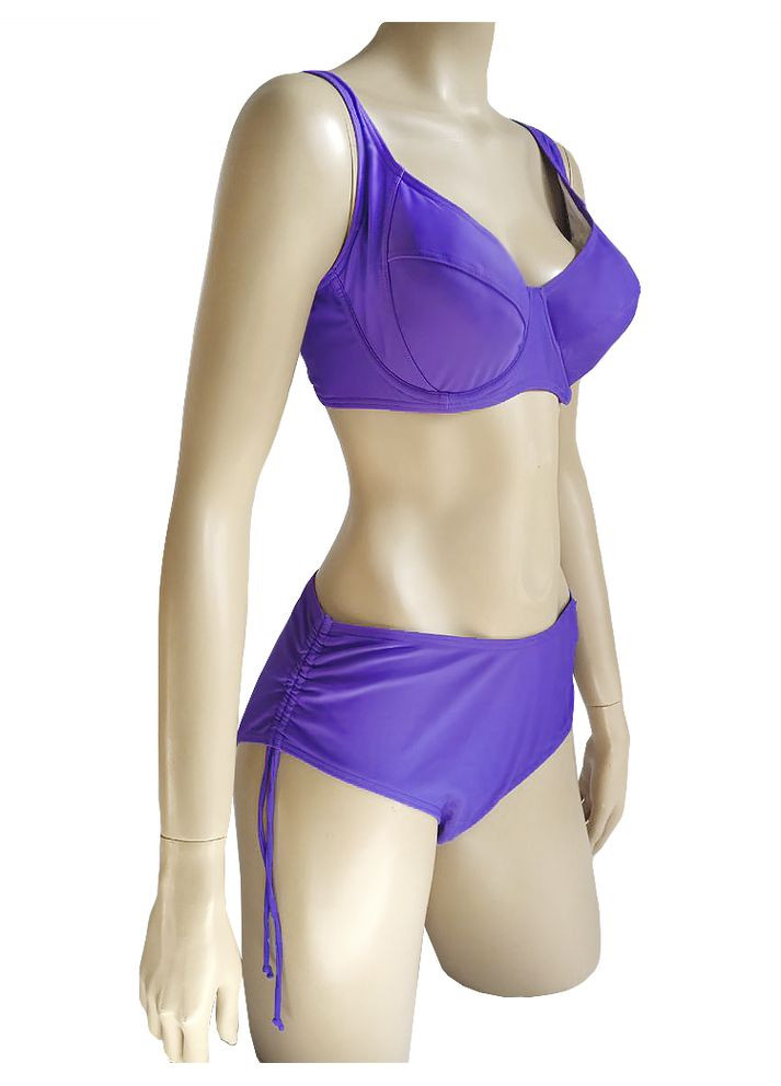 Бузковий літній роздільний купальник великого розміру з м'якою чашкою d класичний. модель 0338 арт.25321 роздільний Rivage Line