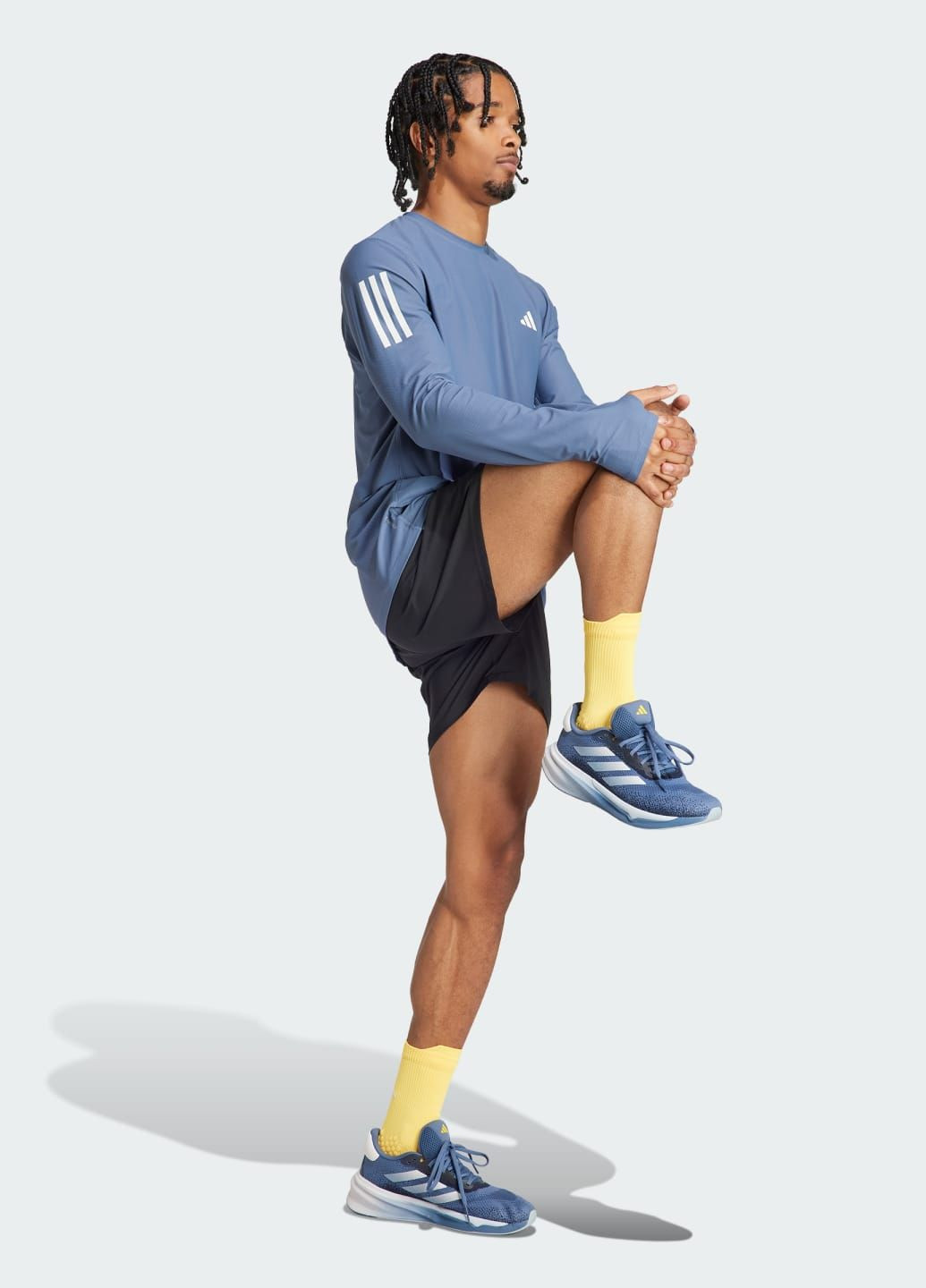 Лонгслів Own The Run adidas логотип синій спортивні