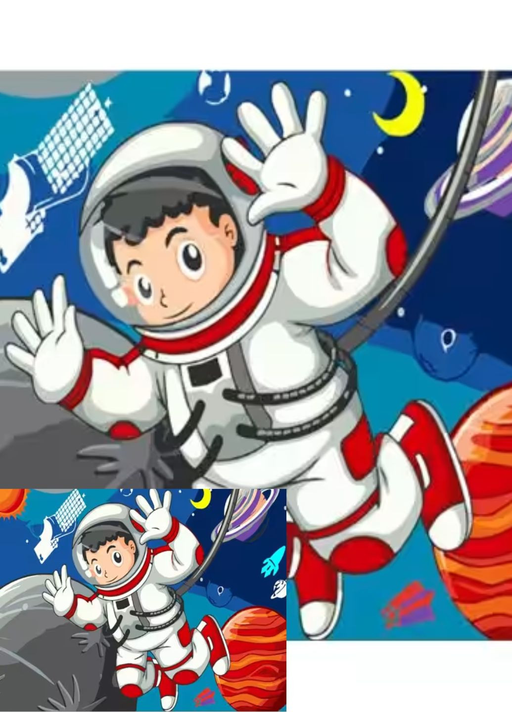 Картина по номерам ПРЕМИУМ В космосе с лаком размером 30х40 см (SS6692) Strateg (305742226)