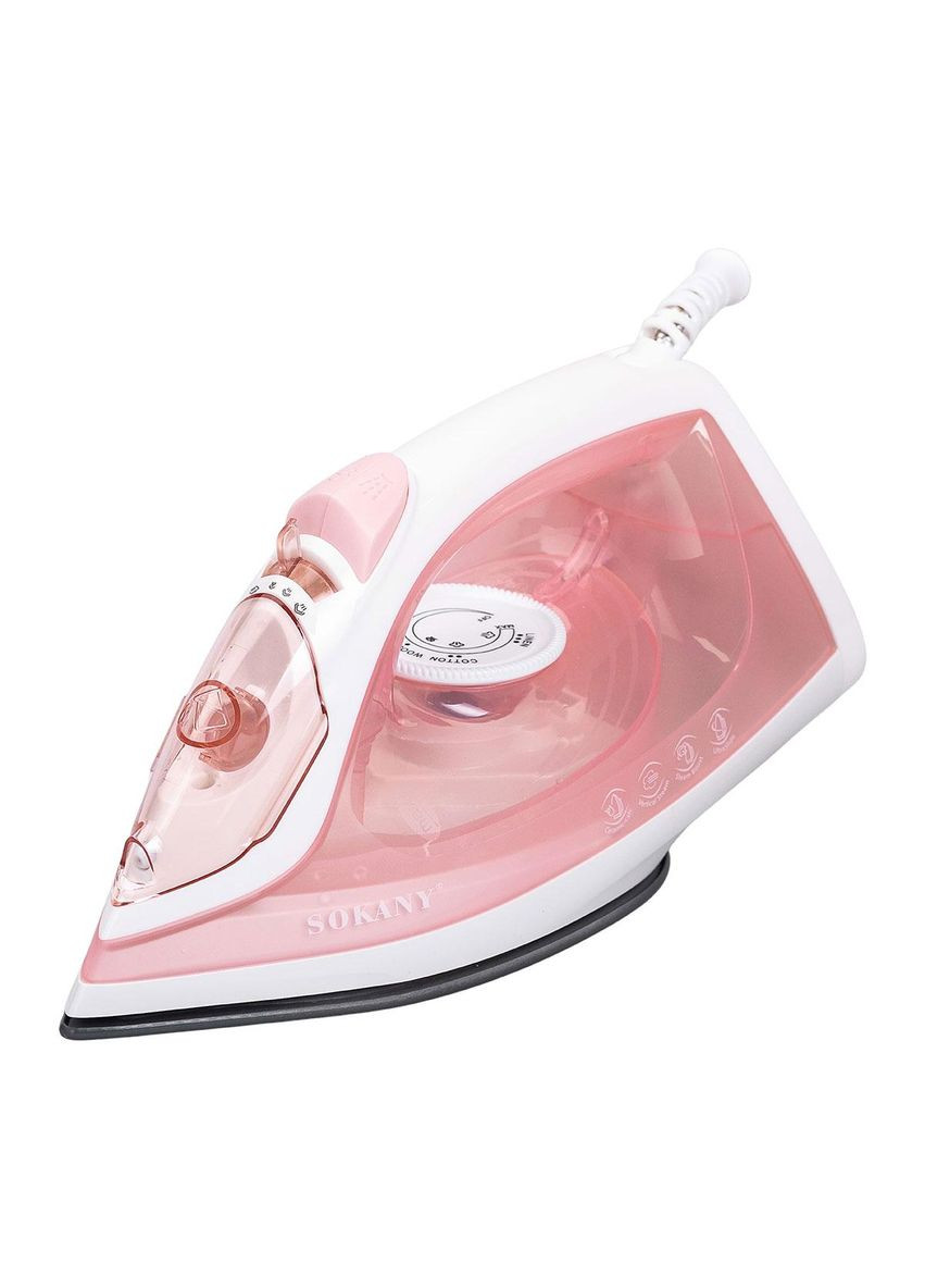 Праска парова ручна для одягу 1800 Вт з металокерамічною підошвою Рожева SK-11044 Sokany (370801716)