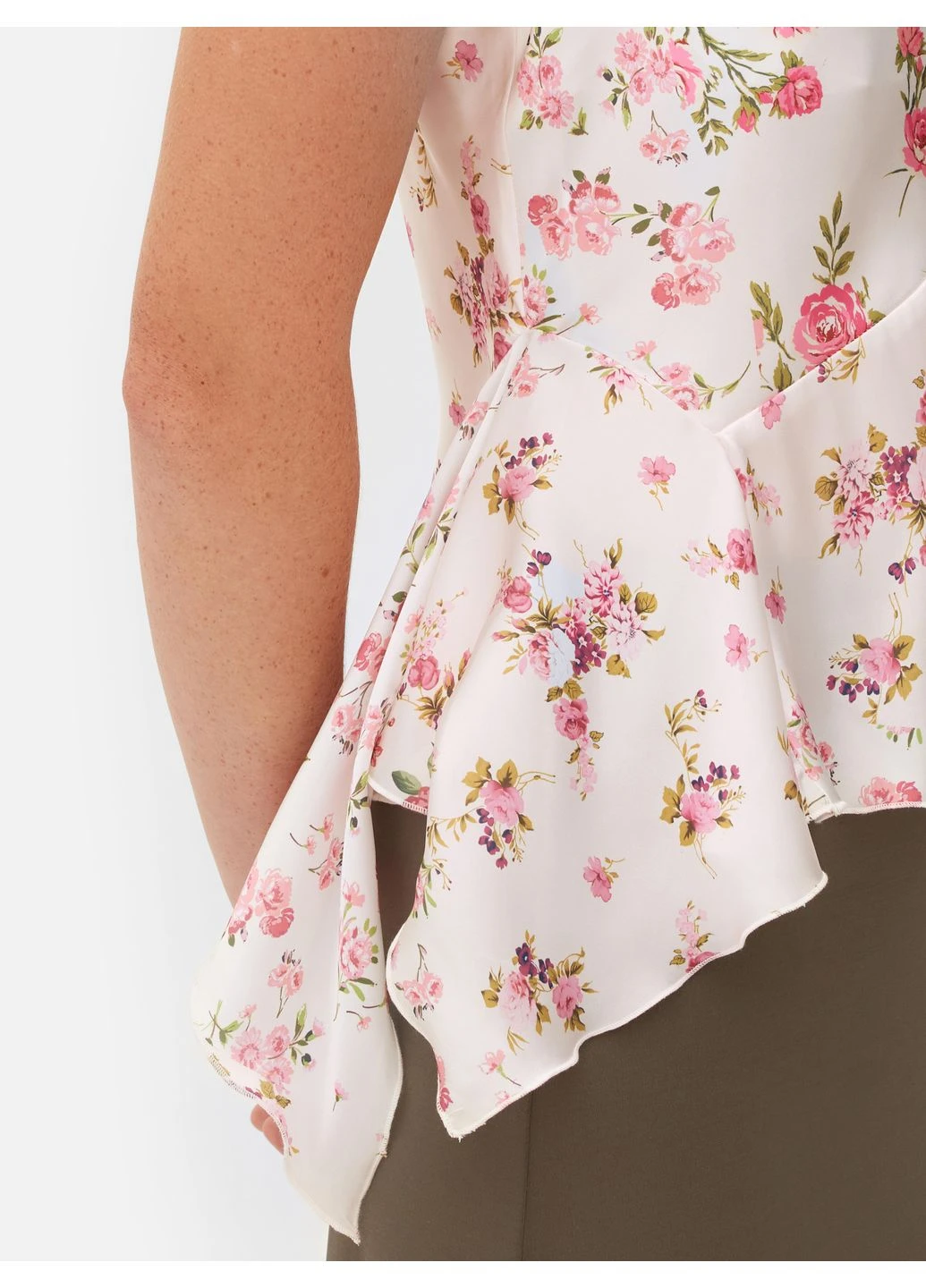 Топ літо,молочний в рожеві візерунки, Primark (353309564)