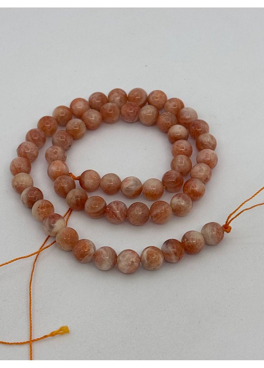 Сонячний камінь на нитці без застібки 8 мм 40 см Коричневий No Brand (351355808)