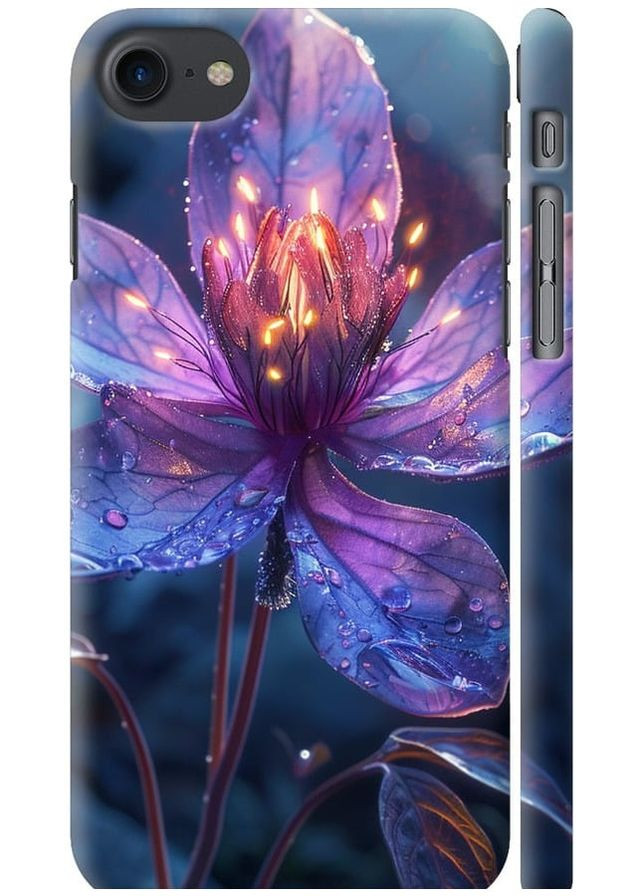 3D пластиковый матовый чехол 'Магический цветок' для Endorphone Apple iPhone SE 2022 (316048781)