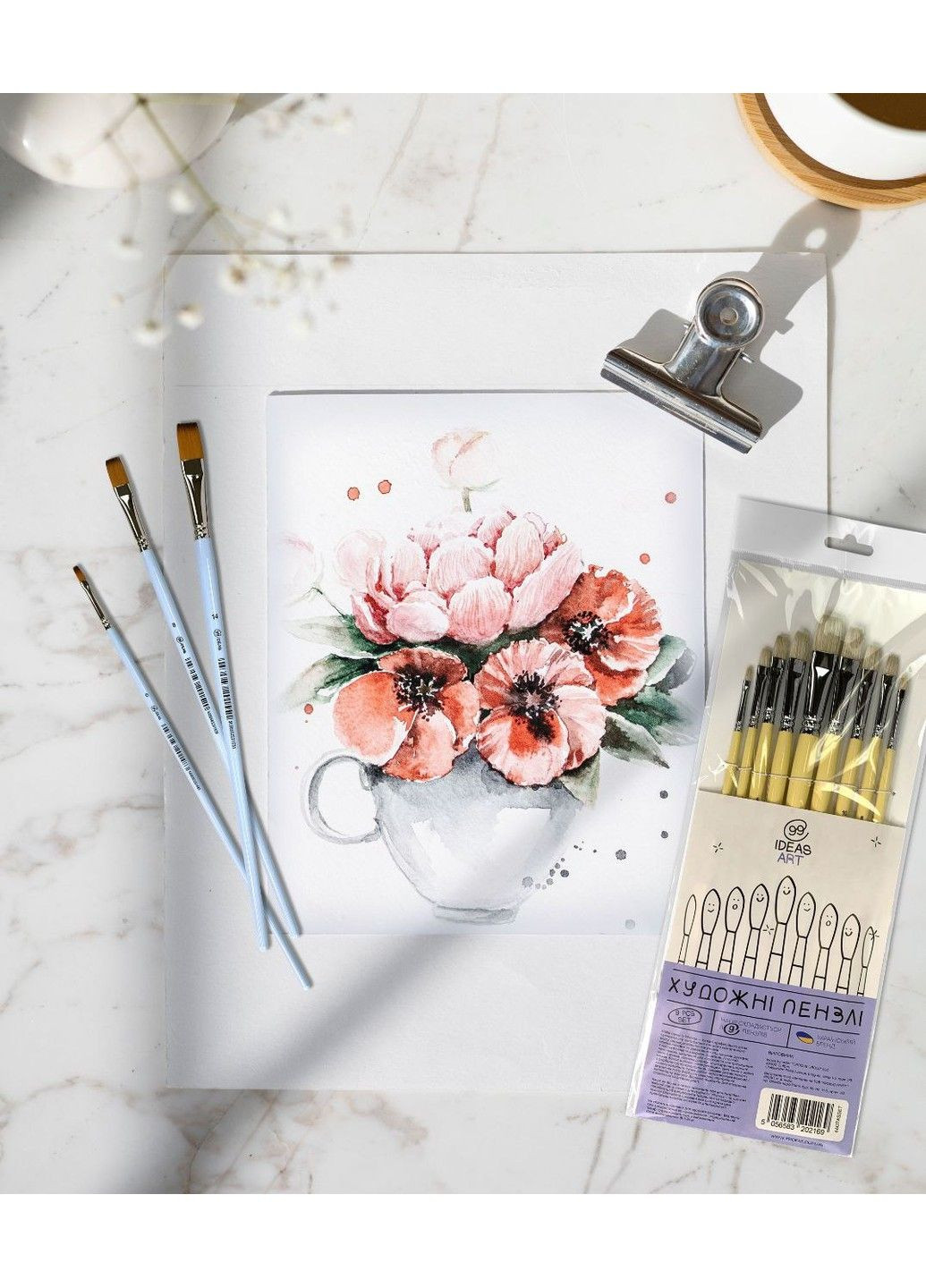 Кисть Синтетика круглая 6604RL №6, длинная ручка, 6604RL6, 99IDEAS (329143849)