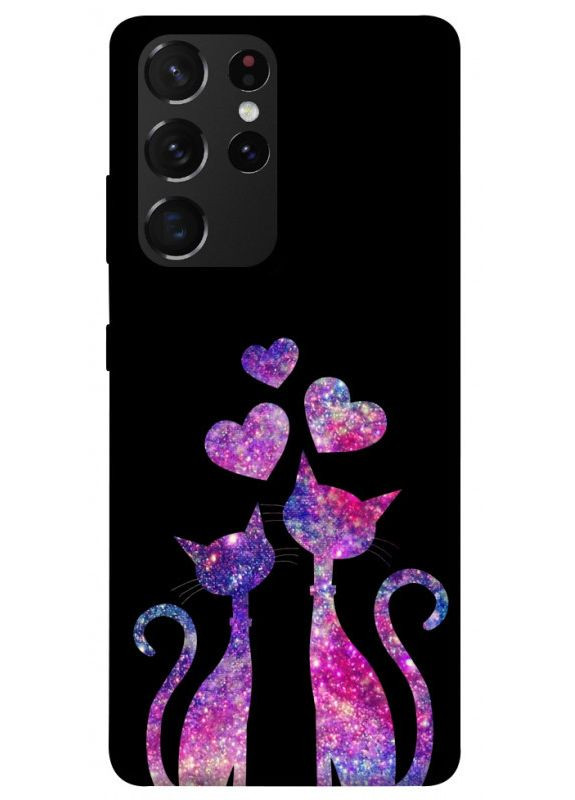 Чохол з принтом для Samsung Galaxy S21 Ultra / для самсунг галаксі С21 ультра Космічні коти No Brand (338607140)