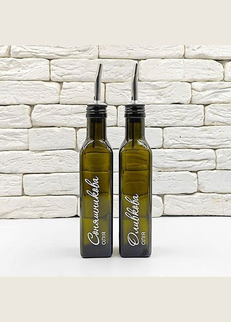 Набір пляшок для олії та оцту 2 шт. з дозатором 250 мл (укр.) No Brand (298794641)