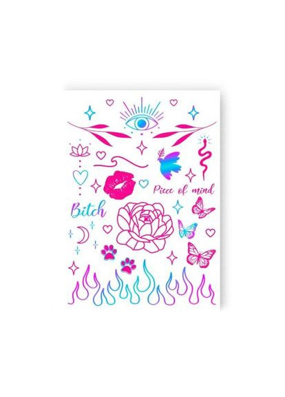 Временные тату-перебивки "Pink mood голограмма" Tattooshka (361419710)