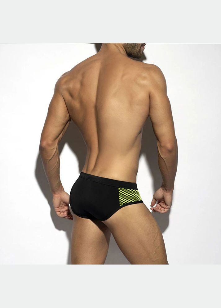 Мужские черные пляжные, спортивные, повседневные, кэжуал мужские плавки брифы желтый 8928 брифы Sport Line