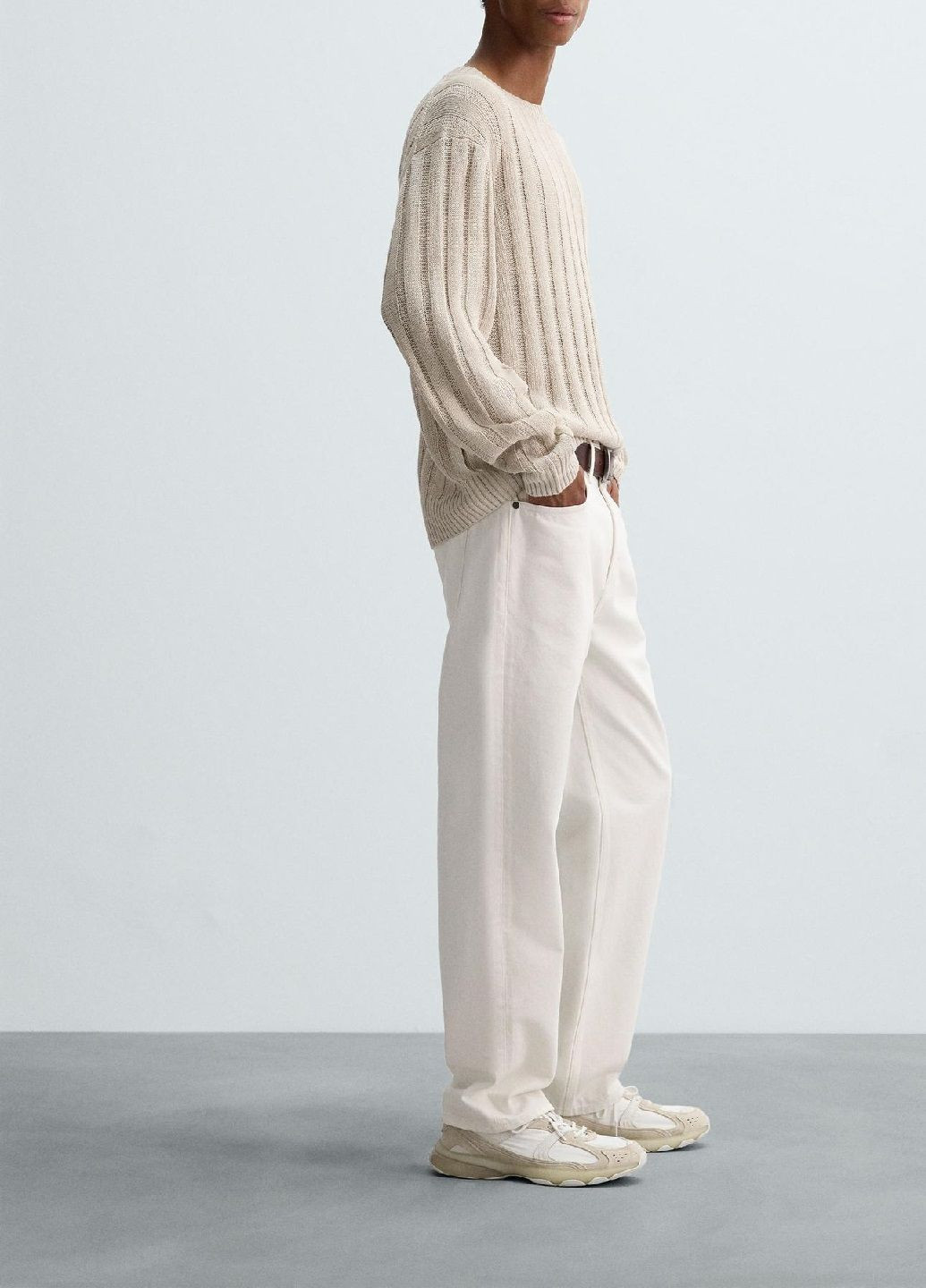 Бежевый демисезонный свитер Zara