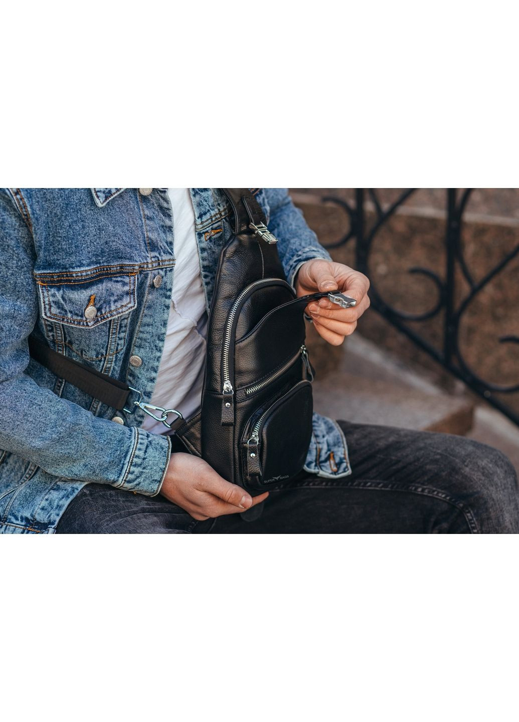 Мужская кожаная сумка-слинг Tiding Bag (315873362)