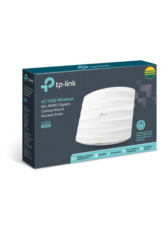 Точка доступу EAP225, Wi-Fi 5, Gigabit Ethernet, настінний/стельовий монтаж TP-Link (371634018)