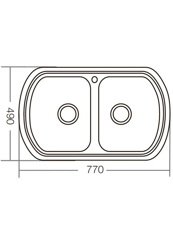 Мойка кухонная Z7749-08-180E (Satin) (ZM0565) Zerix (386161362)