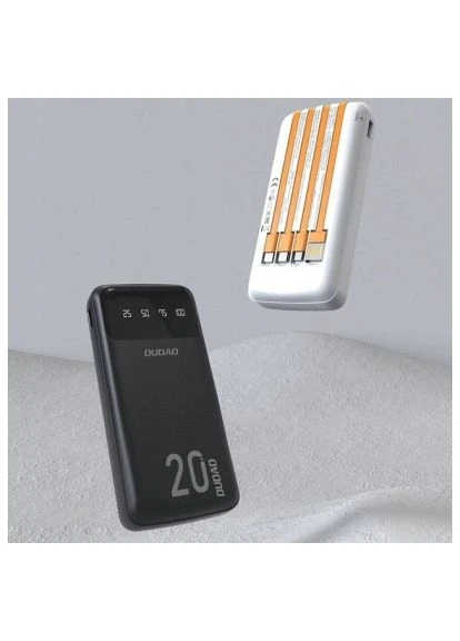 Батарея універсальна K6Pro+ 20000mAh 10W with USB-C/Lightning/MicroUSB/USB-A cables (6977196682409) Dudao (397315949)