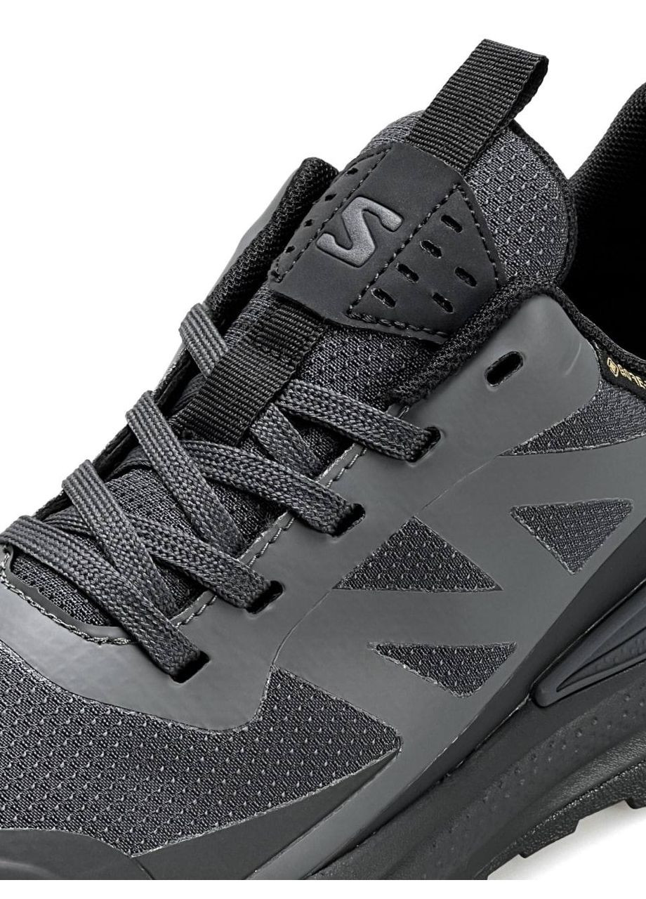 Темно-сірі Осінні кросівки чоловічі salomon No Brand Elixir Activ GTX Black Grey