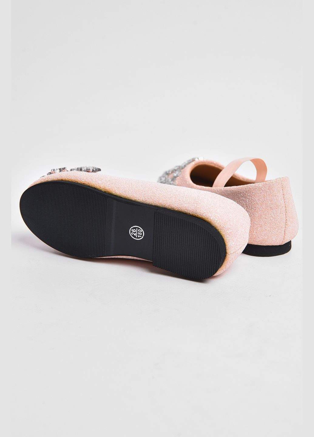 Балетки дитячі для дівчинки рожевого кольору Let's Shop (290255285)