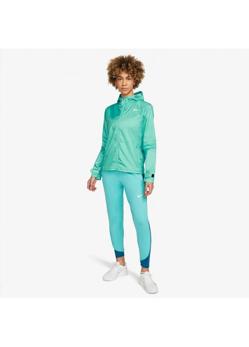 Бірюзова куртка жіноча essential jacket turquoise Nike