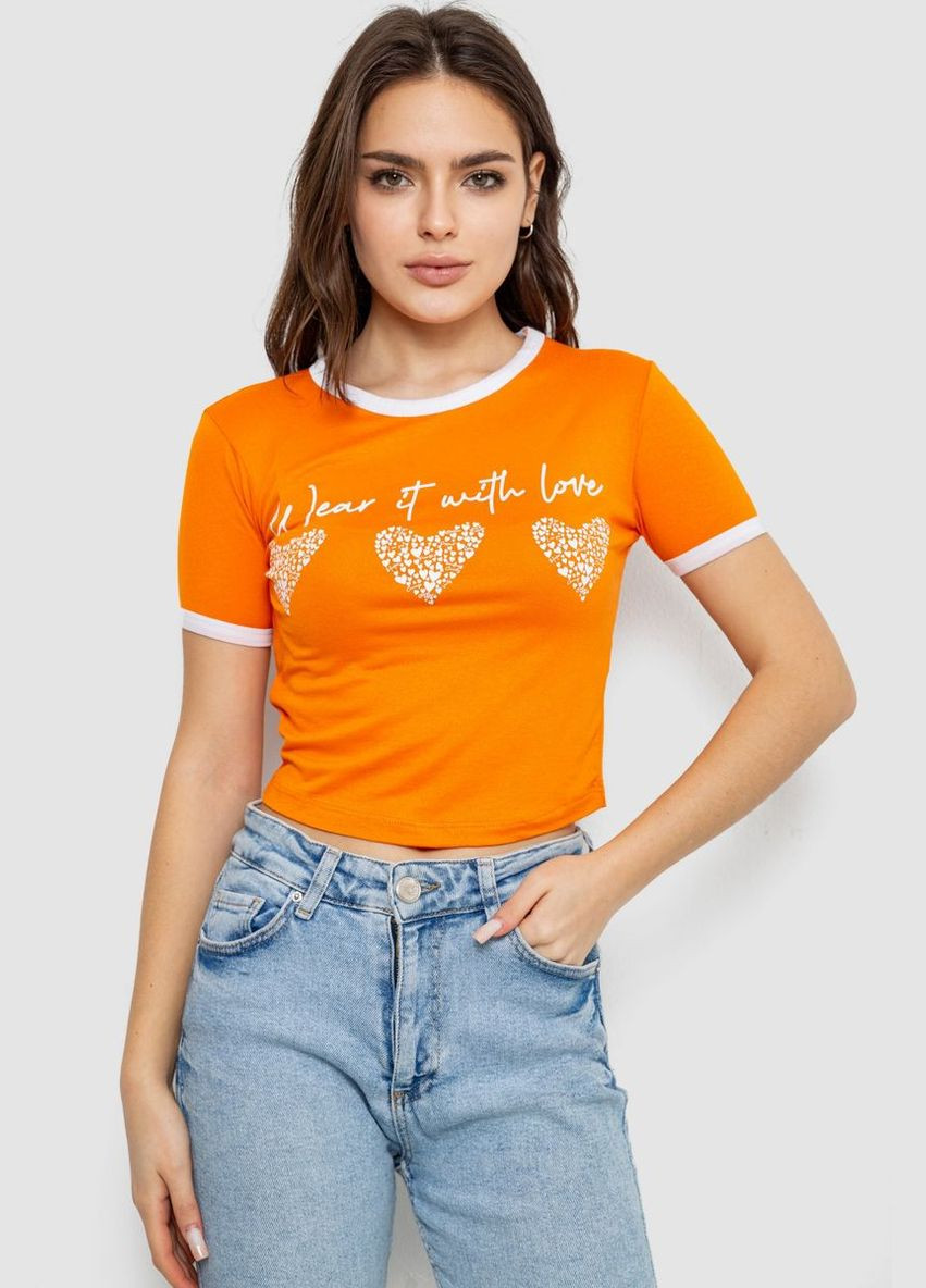 Футболка-топ жіноча з принтом,, 244R504 Ager - (365075098)