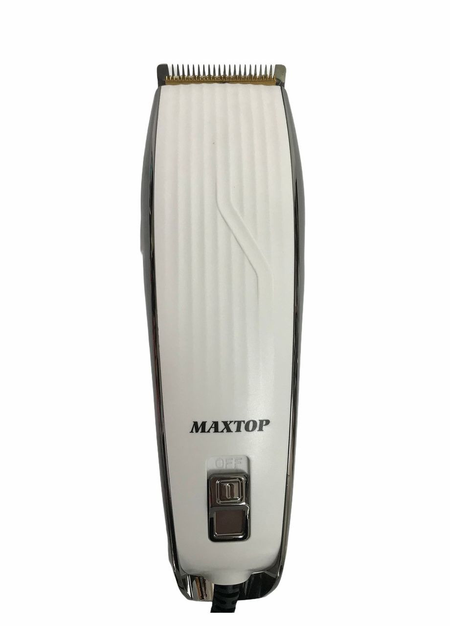 Машинка для стриження з неіржавкої сталі MP-4907 Pro Біла + 4 насадки Maxtop (365752144)
