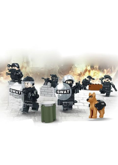 Фигурки детский конструктор солдаты спецназовцы военные SWAT BrickArms No Brand (366664854)