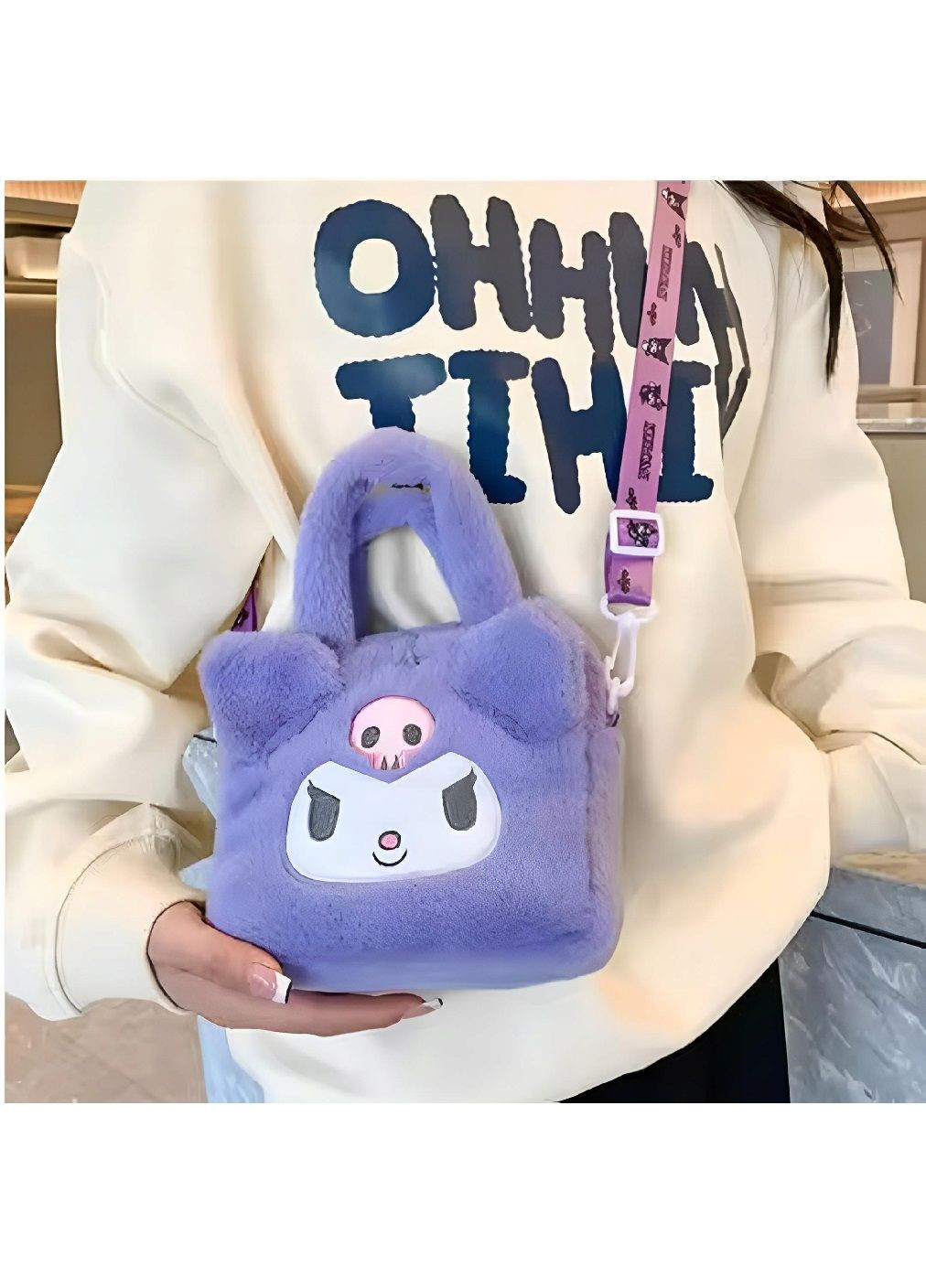 Детская плюшевая мягкая аниме сумка на плечо со съемным ремешком для малышей девочек (480582-Prob) Куроми фиолетовая Unbranded (338377939)