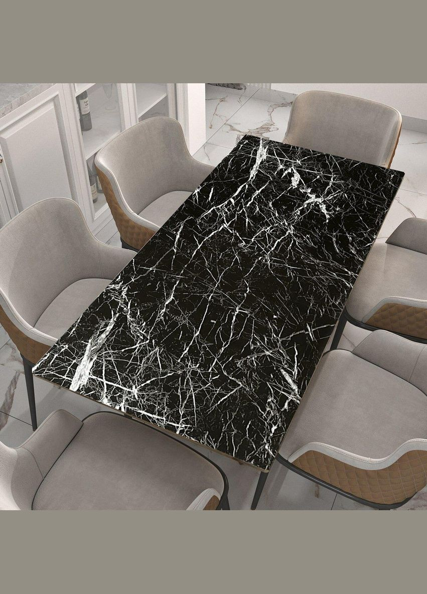 Самоклеюча плівка чорний мармур з павутинкою 0,45х10мх0,07мм (3DPanda-1276) Sticker Wall (323155622)