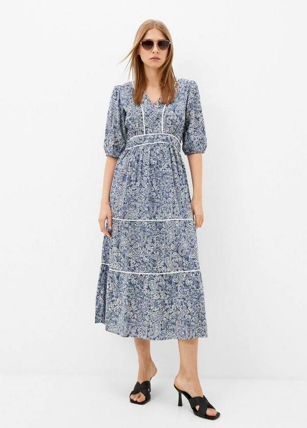 Комбинированное платье Maison 123 однотонное