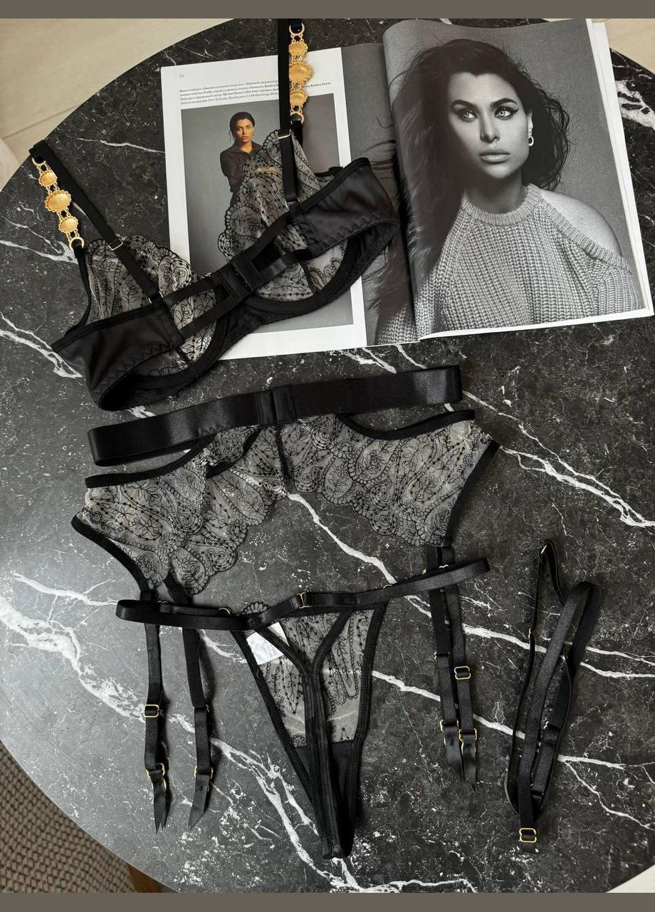 Чорний демісезонний білизна do2934 Ghazel