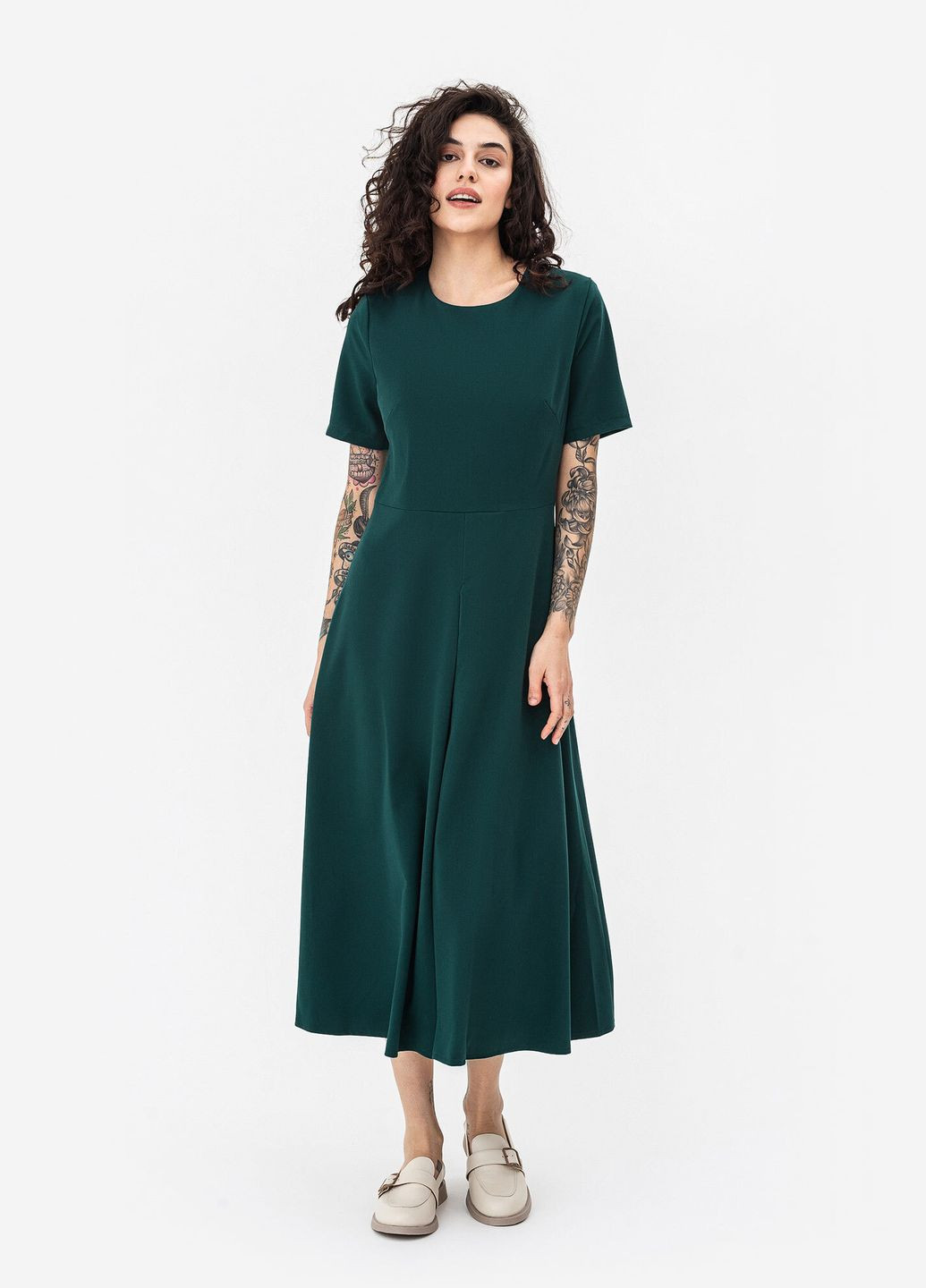 Зелена кежуал сукня ada Garne однотонна