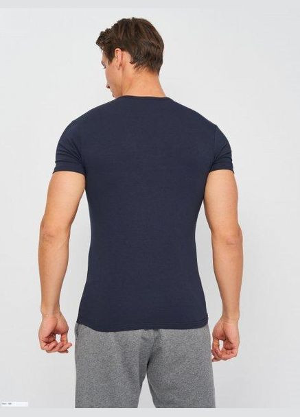 Темно-синя футболка t-shirt mezza manica scollo v темно-синій Kappa