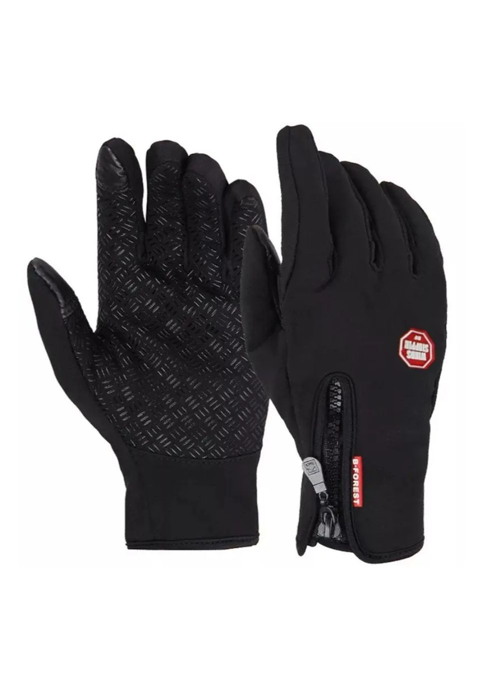 Тактичні військові рукавички чорні L, сенсорні зимові, теплі універсальні рукавиці для активного використання No Brand (362961359)