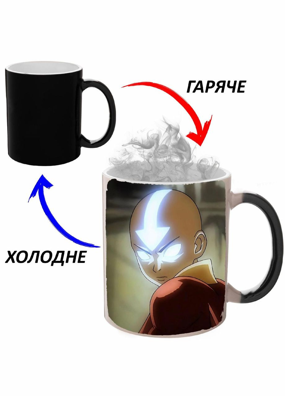 Чашка хамелон Аватар Аниме #010 (кружка, чашка) Черная 330 мл No Brand (323471914)