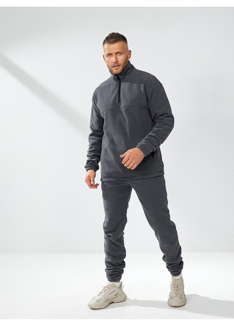 Графитовый зимний костюм мужской турецкий двухсторонний флис полар,турция, очень теплый,брюки и кофта Україна