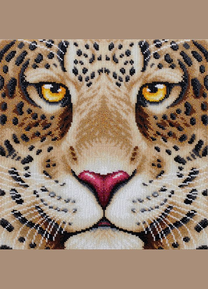 Набор для вышивки бисером "Леопард", 40х40 см No Brand (340486041)