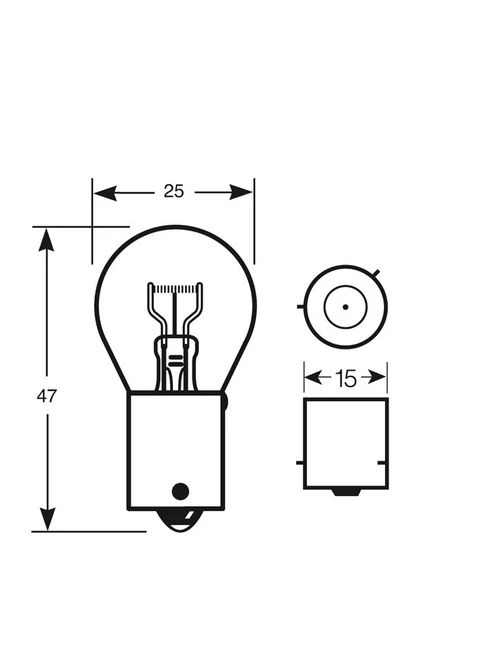 Лампа накаливания RTM588 PY21W 24 V 21 W BAU15s AMBER Ring (394206781)