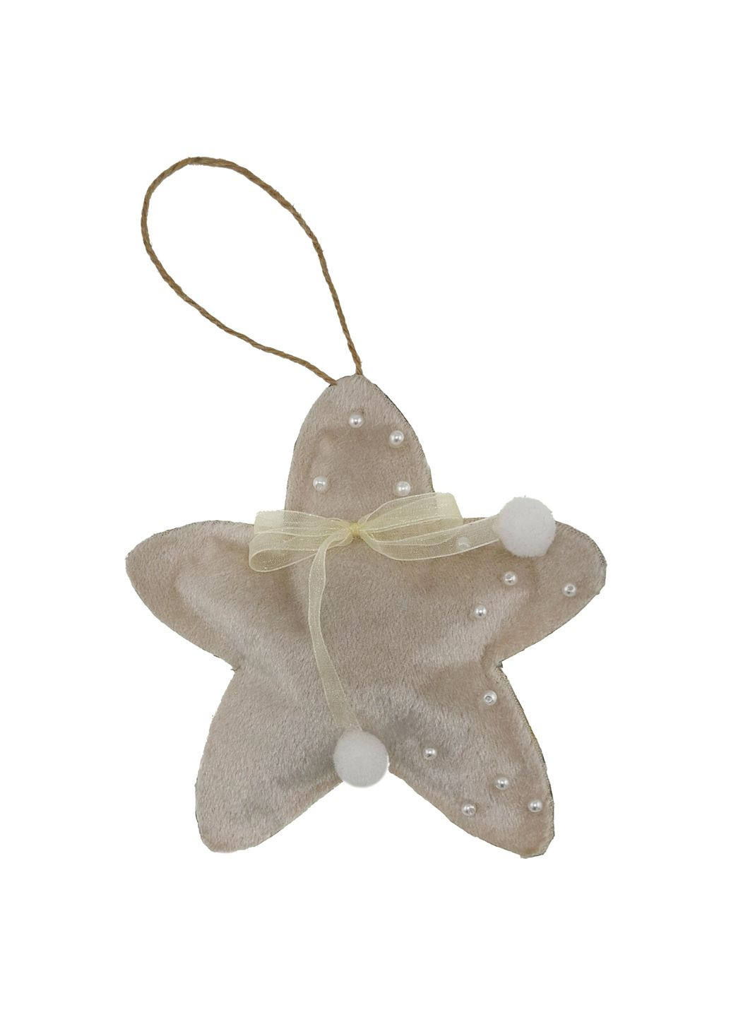 Украшение новогоднее Мягкая игрушка Звездочка №2 15x15x3 см MIS LT (365628164)