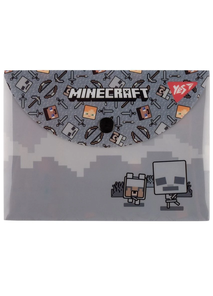 Папка-конверт на кнопке B7 Minecraft 492262 15х11 см Yes (386548849)