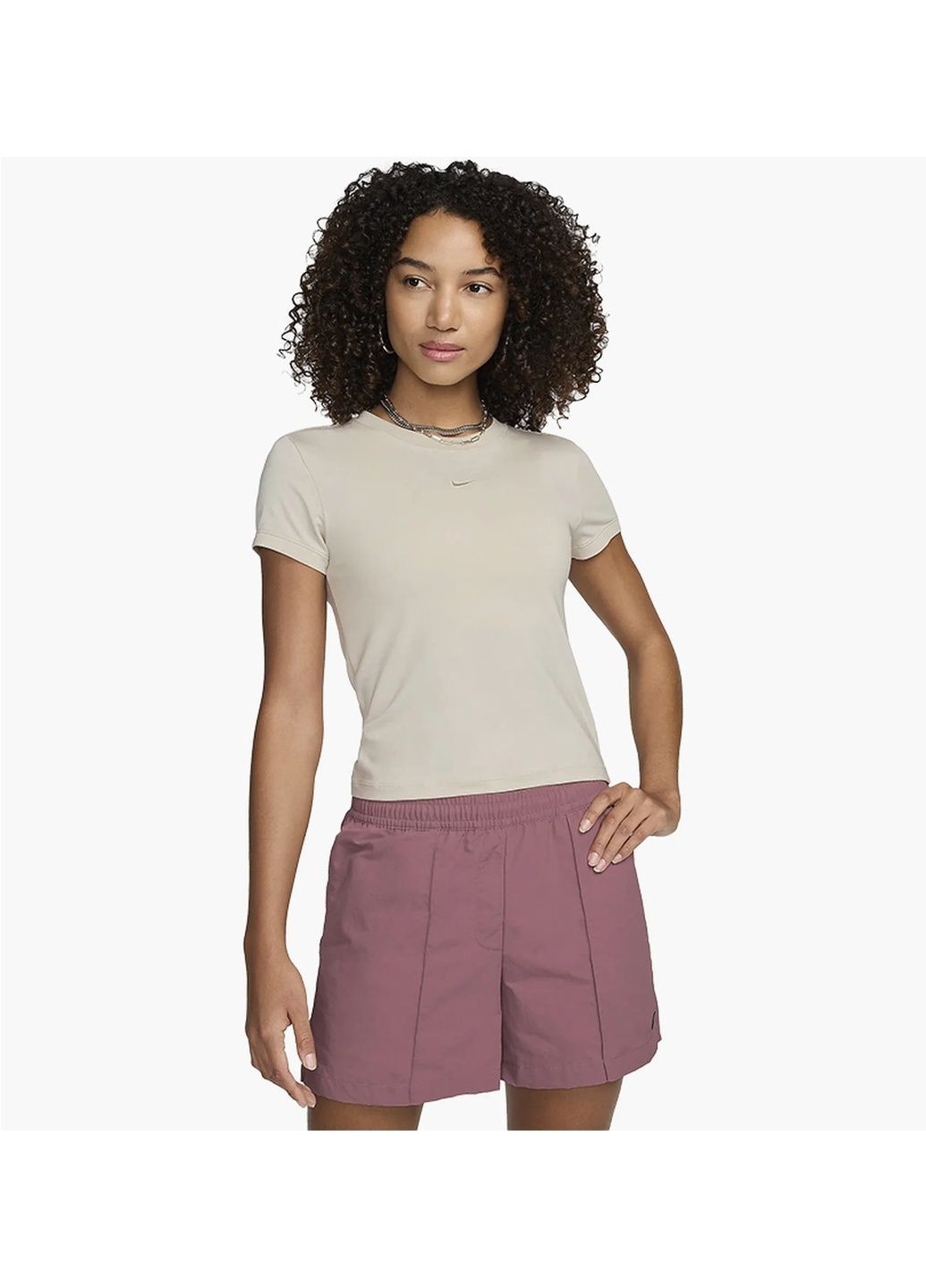 Футболка женская Sportswear Chill Knit T-Shirt Beige Nike - (365962496)