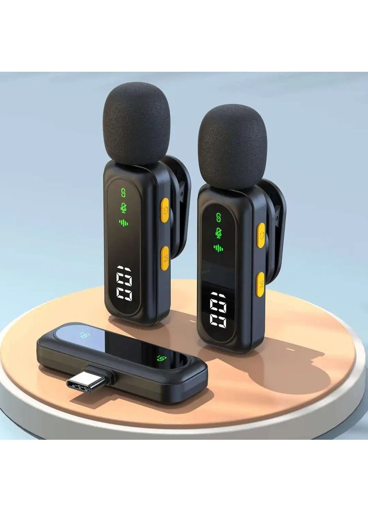 Мікрофон бездротовий подвійний Type-C iPhone 16/15 Android J21 Xiaomi (349443095)