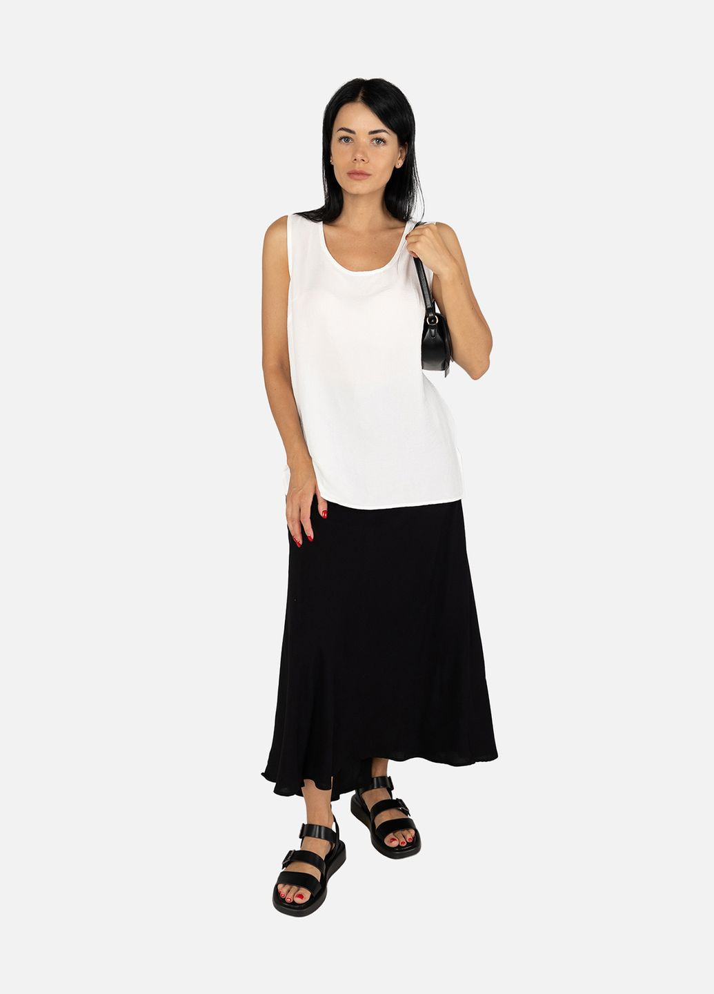 Белая женская блуза с коротким рукавом цвет белый цб-00256402 Mass