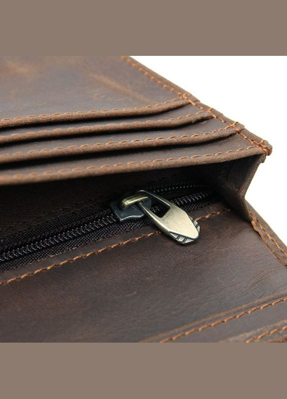 Кошелек мужской Кожаный 14384 в винтажном стиле Коричневый Vintage (306882164)