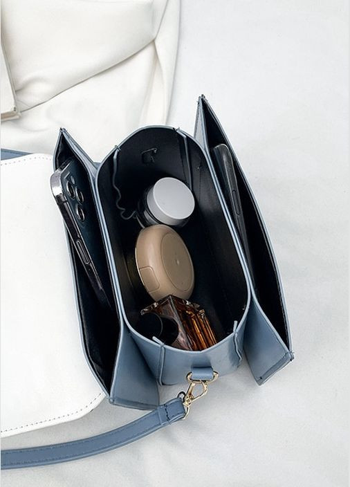 Женская сумка 6037 кросс-боди бело голубая No Brand (303323058)